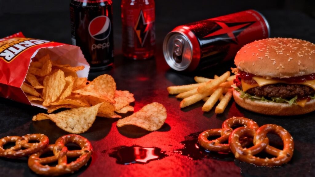 Alimentos ultraprocessados e açúcar que destroem a testosterona masculina