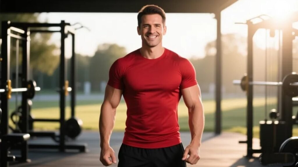 Homem saudável e disposto após suplementação com testosterona — vitalidade masculina